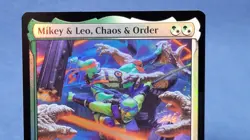Mikey and Leo Chaos and Order 158 Teenage Mutant Ninja Turtles Foil R NM MTG - Image 2