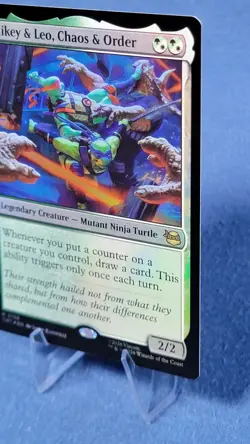 Mikey and Leo Chaos and Order 158 Teenage Mutant Ninja Turtles Foil R NM MTG - Image 4
