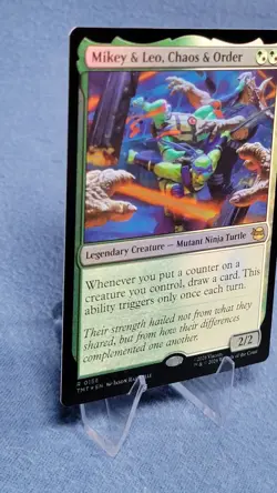 Mikey and Leo Chaos and Order 158 Teenage Mutant Ninja Turtles Foil R NM MTG - Image 5