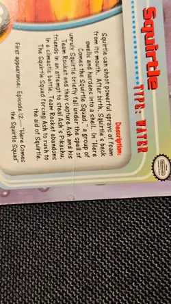 Squirtle #07 Blue Logo Topps TV Animation Edition Silver Holo Pokemon 1999- MP - Image 4