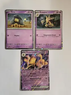 Pokemon 151 Abra 063 Kadabra 064/165 Alakazam ex SVP 050 🌌 Cosmos Holo Promos - Image 1