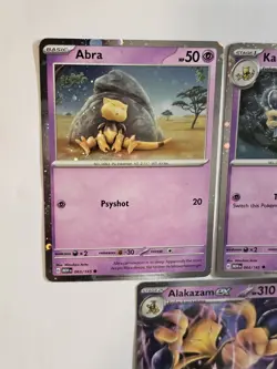 Pokemon 151 Abra 063 Kadabra 064/165 Alakazam ex SVP 050 🌌 Cosmos Holo Promos - Image 4