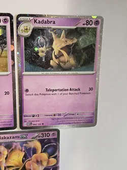 Pokemon 151 Abra 063 Kadabra 064/165 Alakazam ex SVP 050 🌌 Cosmos Holo Promos - Image 5