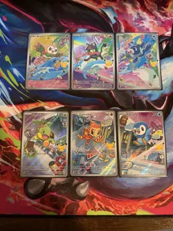 Pokemon TCG First Partner Lot; Sinnoh, Alola Illustration Rare 40,41,42,43,44,45 - Image 1