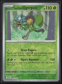 Teal Mask Ogerpon Uncommon SV10: Destined Rivals 026/182 NM Pokemon Reverse Holo - Image 1
