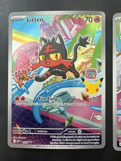 Popplio Rowlet Litten MEP 043 044 045 Pokemon 30th Anniversary First Partner NM - Image 1