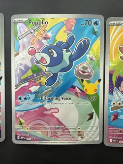 Popplio Rowlet Litten MEP 043 044 045 Pokemon 30th Anniversary First Partner NM - Image 2