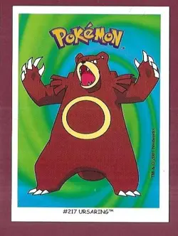 170326 - POKEMON Dunkin Boomer Sticker URSARING # 217 carte - Image 1