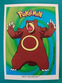170326 - POKEMON Dunkin Boomer Sticker URSARING # 217 carte - Image 2