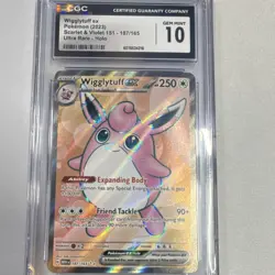 Wigglytuff ex Pokemon TCG Scarlet & Violet 151 187/165 Ultra Rare Holo CGC 10 EX - Image 1