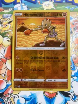 Hitmonchan 095/202 Uncommon Sword & Shield Pokemon TCG Reverse Holo - Image 1