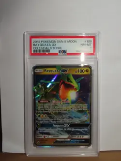 Pokemon Rayquaza GX Ultra Rare Full Art Holo SM-Celestial Storm #109 PSA - Image 1