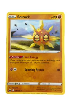 New: 2023 Pokemon TCG Solrock 069 Crown Zenith Regular Uncommon - Image 1
