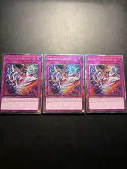 Yugioh! Playset - 3x Leeren-Fallgrube Platinum Secret Rare - RA04-DE190 1. Aufl. - Image 1