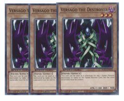 YuGiOh PLAYSET Versago The Destroyer SGX3-ENA10 3x 1st Ed Mint N/M - Image 1