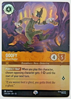 Goofy Ghost Hunter 205/204 EN 10 Whispers - Lorcana Disney - English - Image 1