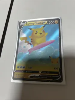 Pokemon TCG Surfing Pikachu V Celebrations 008/025 Holo Ultra Rare - Image 2