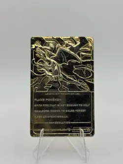 Pokemon 23K Gold Plated Charizard Burger King Trading Card 1999 - Image 2