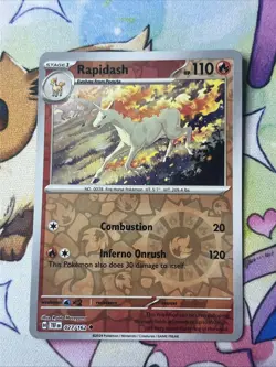 Rapidash 027/162 2024 Pokemon TCG Scarlet & Violet Temporal Forces Reverse Holo - Image 1