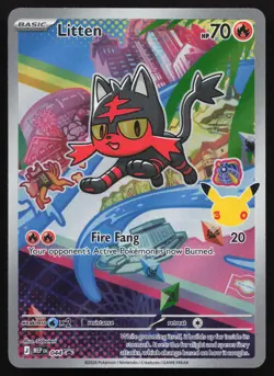 Litten Black Star Promo Illustration 044 MEP Mega Evolution Pokemon - NM - Image 1