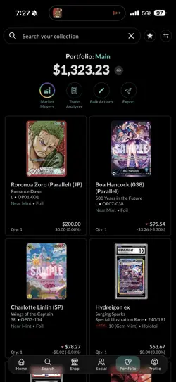 Pokemon & One Piece Ultra Rare Foil Promo Card, Romance Dawn, Hydreigon ex - Image 1