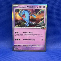 🔥Pokemon Team Rocket's Wobbuffet Sv10 Destined Rivals 082/182 Holo Rare TCG - Image 1