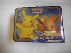 2018 Fall Pokemon TCG: Chest Tin Featuring Pikachu & Eevee - **Factory Sealed** 820650804182 - Image 1