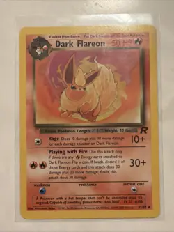 Dark Flareon 35/82 2000 Team Rocket Pokemon NM! - Image 1