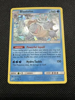 Pokemon TCG Blastoise 25/181 Cracked Ice Holo Rare Team Up - Image 3