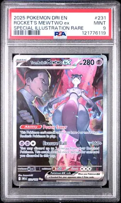 Team Rockets Mewtwo Destined Rivals EX 231/182 Pokemon PSA 9 - Image 2