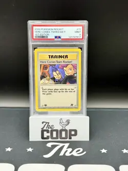 HERE COMES TEAM ROCKET! Pokemon Team Rocket 1st Edition 71/82 - PSA 9 new slab - Image 1