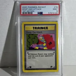 Pokemon Goop Gas Attack Team Rocket 78/82 1st Edition Regular English PSA 9 - Image 1