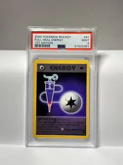 Pokemon 2000 Team Rocket Full Heal Energy 1st Edition PSA 9 Mint #81 Graded TCG - Image 3