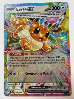 Eevee ex 075/131 Double Rare Holo NM Pokemon Sv: Prismatic Evolutions - Image 1