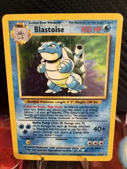 1999 Pokemon Base Set Blastoise Holo 2/102 WOTC LP Vintage - Image 1
