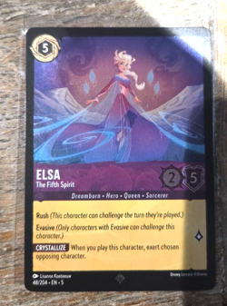 Disney Lorcana Elsa - The Fifth Spirit 48/204, Foil Super Rare Card - Image 1