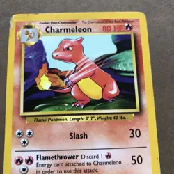 POKEMON TRADING CARD CHARMELON 80 HP 24/102 UNCOMMON - Image 4