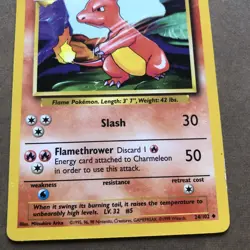 POKEMON TRADING CARD CHARMELON 80 HP 24/102 UNCOMMON - Image 5