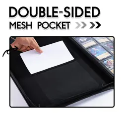 DRZERUI Binder for Lorcana Cards 16 Pocket Album with Sleeves Classic Gray - Image 4