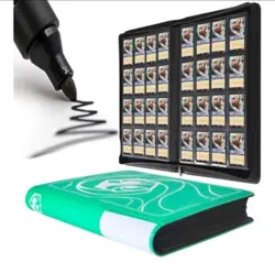 DRZERUI Binder for Lorcana Cards 16 Pocket Album with Sleeves Classic Gray - Image 3