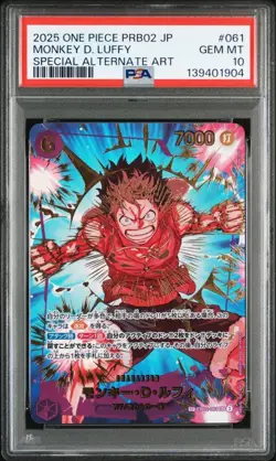 PSA 10 Monkey D. Luffy SEC SP EB02-061 2025 ONE PIECE Card Japanese - Image 1