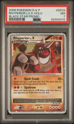 Pokemon TCG Rhyperior LV.X DP29 Diamond and Pearl Promo Card PSA 7 - Image 1