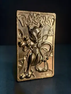 1999 Burger King Pokemon Mewtwo 23K Gold Plated Card Nintendo Promo - Image 2