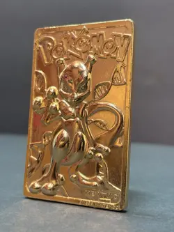 1999 Burger King Pokemon Mewtwo 23K Gold Plated Card Nintendo Promo - Image 3