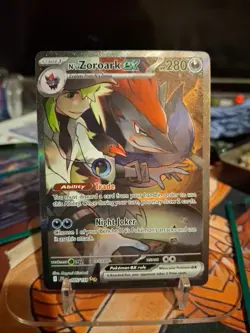 N's Zoroark EX 185/159 Sv09: Journey Together Holo Pokemon TCG - Image 1