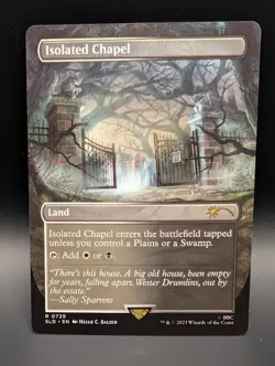 MTG - Isolated Chapel - BORDERLESS - Land W/B - SLD 739 - Rare - NM - Image 1