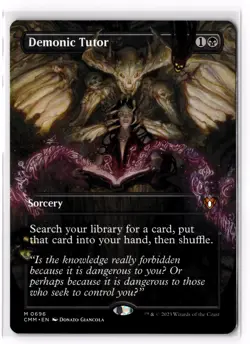 Demonic Tutor (Borderless) 696 Commander Masters Normal NM - Image 1