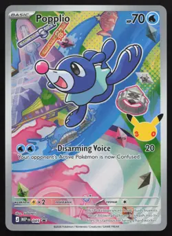 Popplio 045 Holo MEP Mega Evolution Promo Pokemon - NM - Image 1