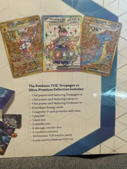 Pokemon TCG Terapagos ex Ultra Premium Collection Box Sealed UPC 18 Packs NEW - Image 3