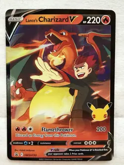 Pokemon Lance's Charizard v SWSH133 Black Star Promo Card - Image 2
